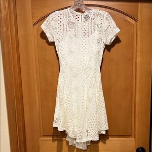 American Rag Cream Eyelet Mini Dress